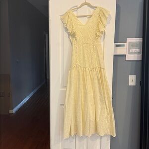 LoveShackFancy Cream Patterned Fabric